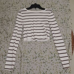 White and brown long sleeves